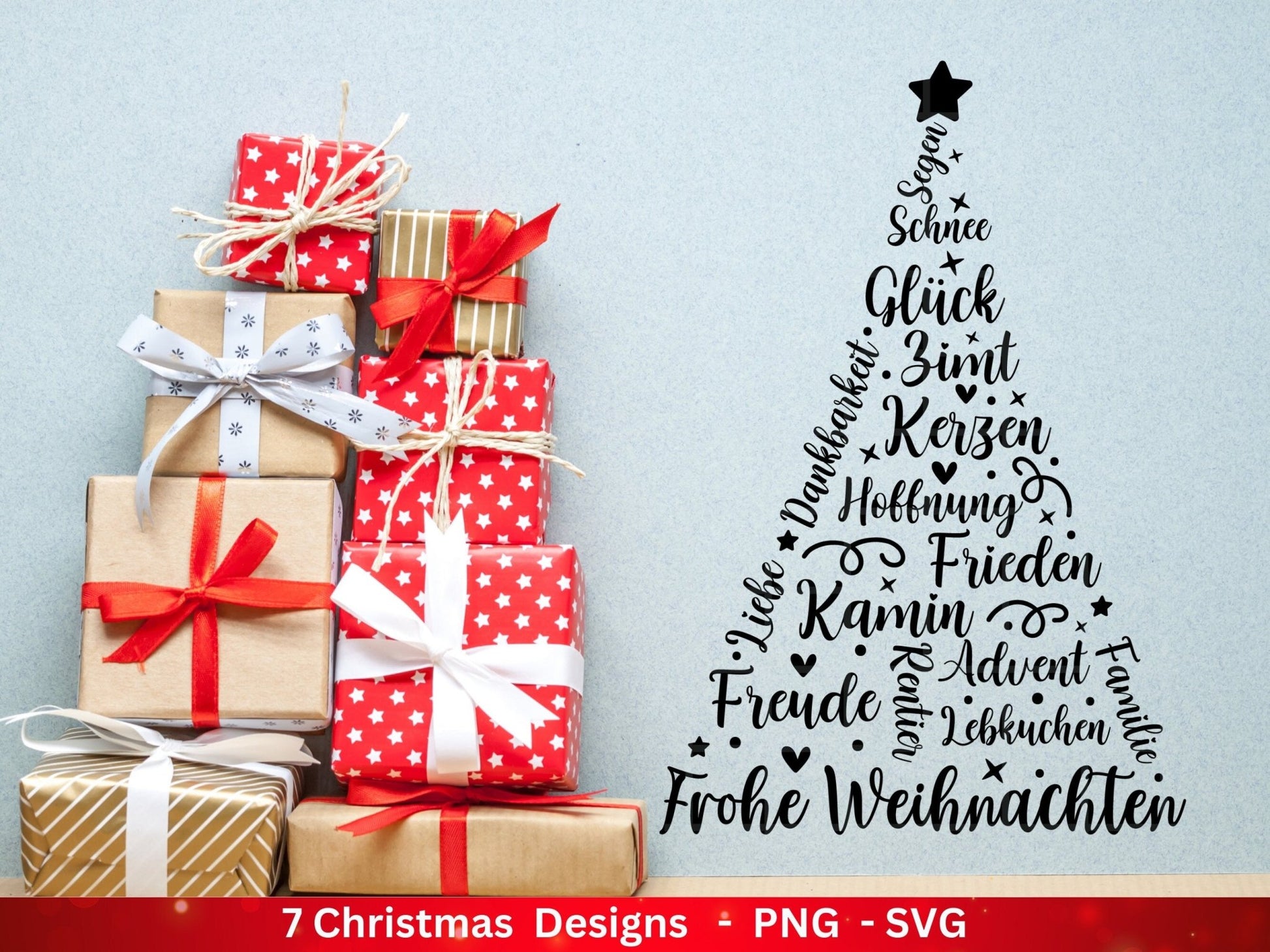 Plotterdatei Weihnachten - Tannenbaum Svg - Schriftzüge Weihnachten deutsch - Silhouette Cricut - Weihnachtsbaum Svg - Weihnachten svg - EmidaDesign