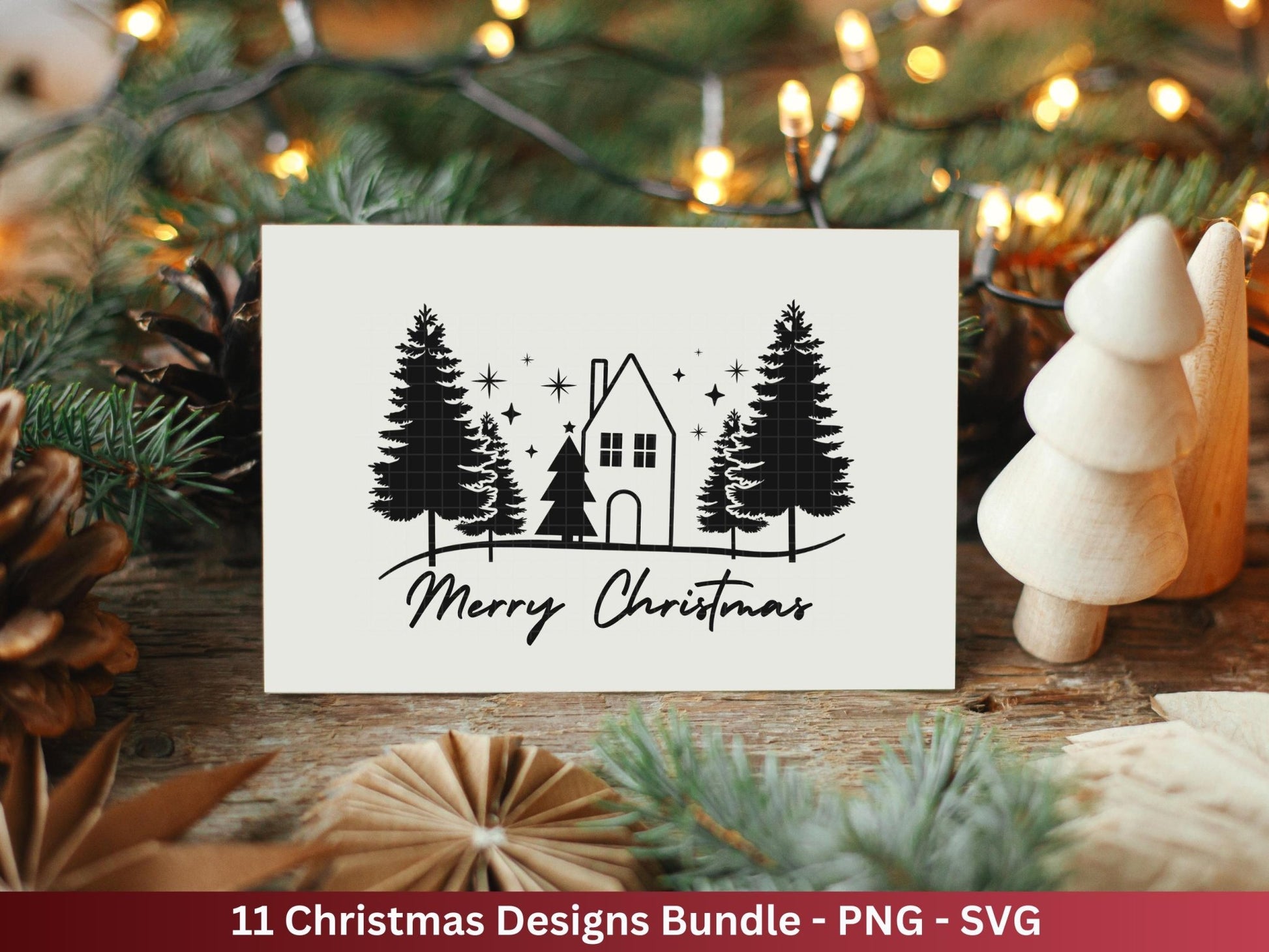 Plotterdatei Weihnachten - Weihnachten Schriftzüge - Frohe Weihnachten svg - Winterzauber svg - Cricut Hirsch svg - Laserdatei Weihnachten - EmidaDesign