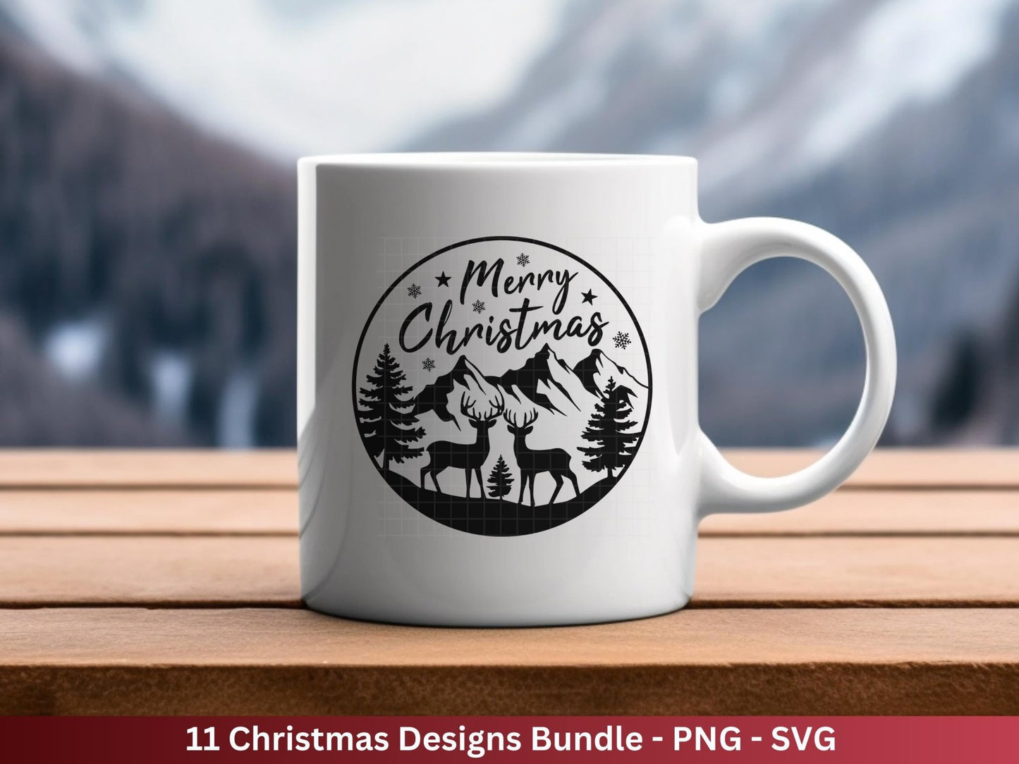 Plotterdatei Weihnachten - Weihnachten Schriftzüge - Frohe Weihnachten svg - Winterzauber svg - Cricut Hirsch svg - Laserdatei Weihnachten - EmidaDesign