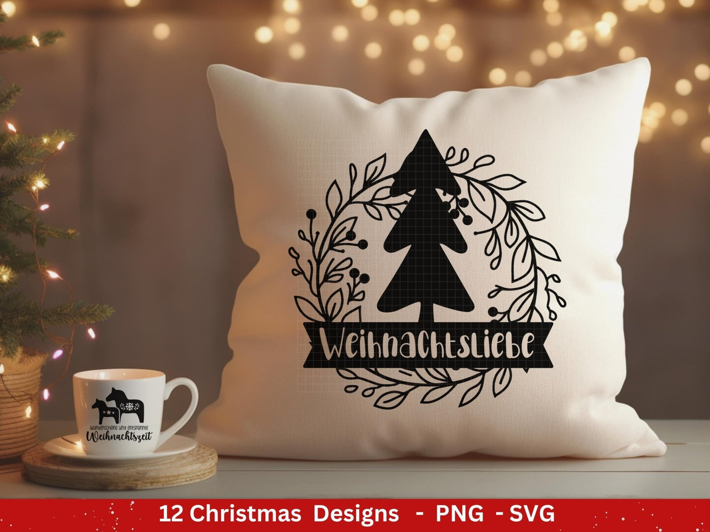 Plotterdatei Weihnachten - Weihnachten svg - Schriftzüge Weihnachten deutsch - Cricut svg - Weihnachtshäuser svg - Laserdatei Weihnachten - EmidaDesign