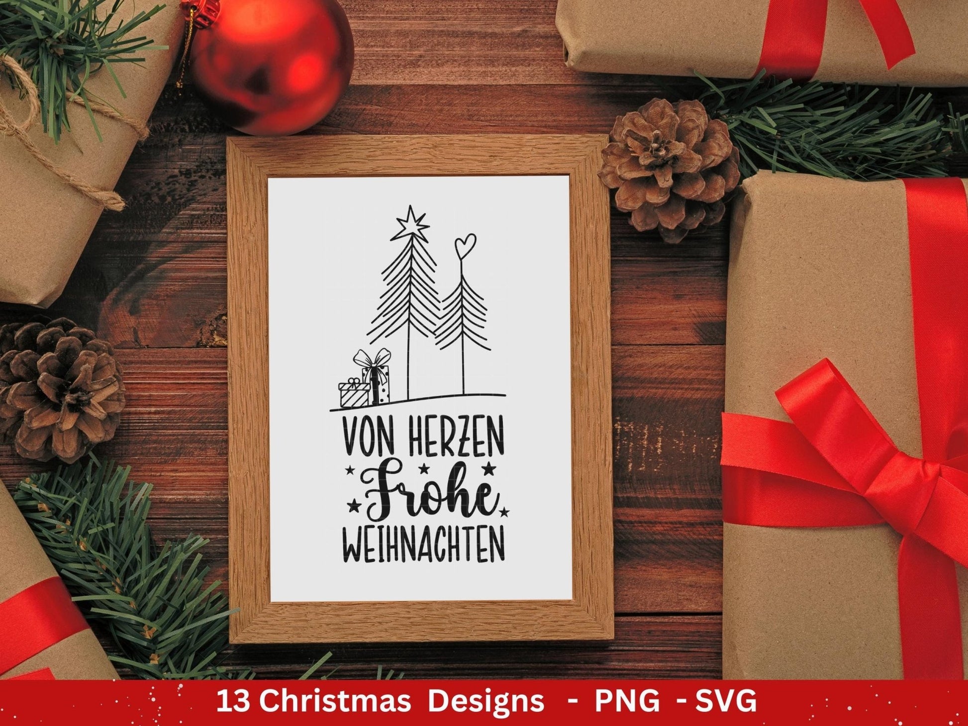 Plotterdatei Weihnachten - Weihnachtshäuser svg - Schriftzüge Weihnachten deutsch - Weihnachten svg - Laserdatei Weihnachten - Cricut svg - EmidaDesign