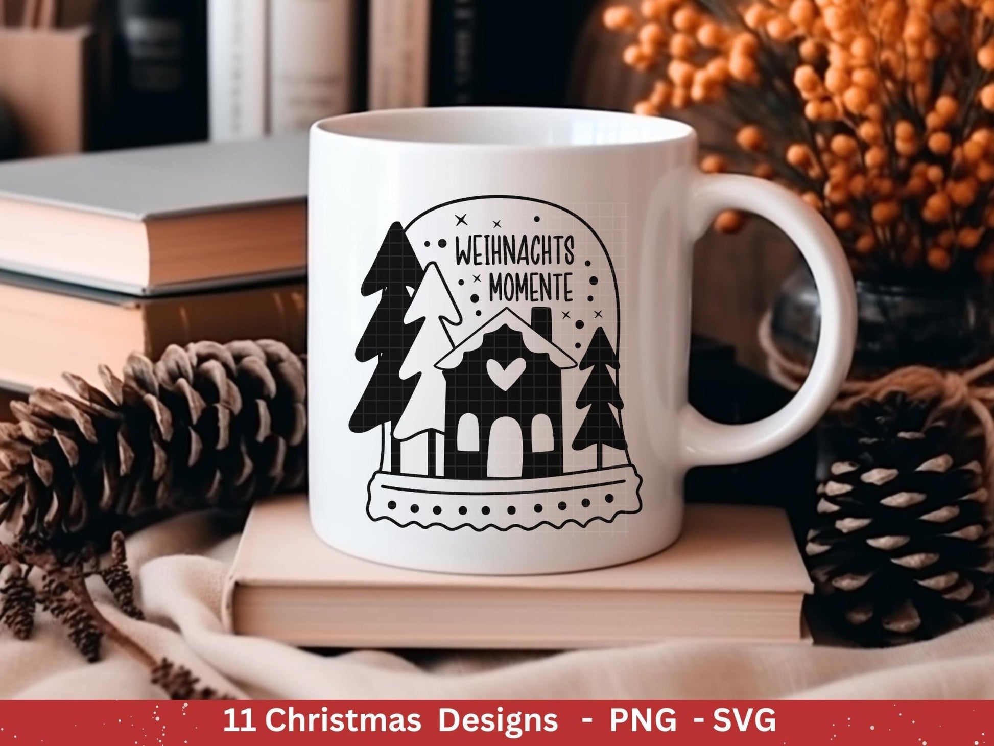 Plotterdatei Weihnachten - Weihnachtshäuser svg - Schriftzüge Weihnachten deutsch - Weihnachten svg - Laserdatei Weihnachten - Cricut svg - EmidaDesign