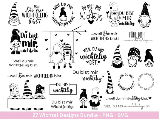 Plotterdatei Wichtel - Du bist mir Wichtelig - Cricut Silhouette - Wichtelgeschenk - Raysin - Rub ons - Weihnachten Svg - Laserdatei Wichtel - EmidaDesign