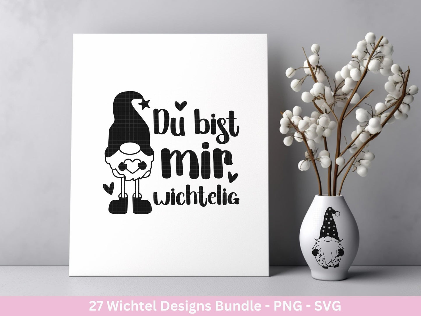 Plotterdatei Wichtel - Du bist mir Wichtelig - Cricut Silhouette - Wichtelgeschenk - Raysin - Rub ons - Weihnachten Svg - Laserdatei Wichtel - EmidaDesign