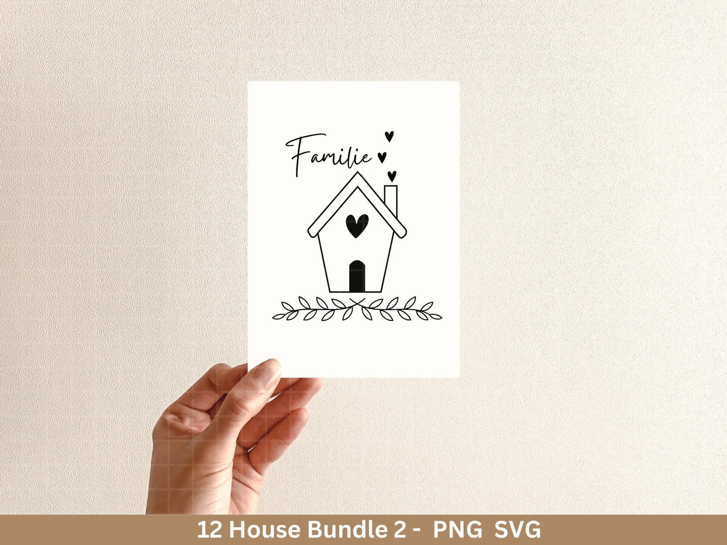 Plotterdatei Willkommen Home svg - Zuhause Schriftzug svg - Clipart Plotterdatei Deutsch - Cricut Silhouette Studio - Blumenhäuser svg - EmidaDesign