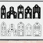 Plotterdatei Winterhäuschen svg - Home Plotterdatei - Clipart Plotterdatei - Cricut Silhouette Studio Schneidedatei - Herzchen Häuser - EmidaDesign