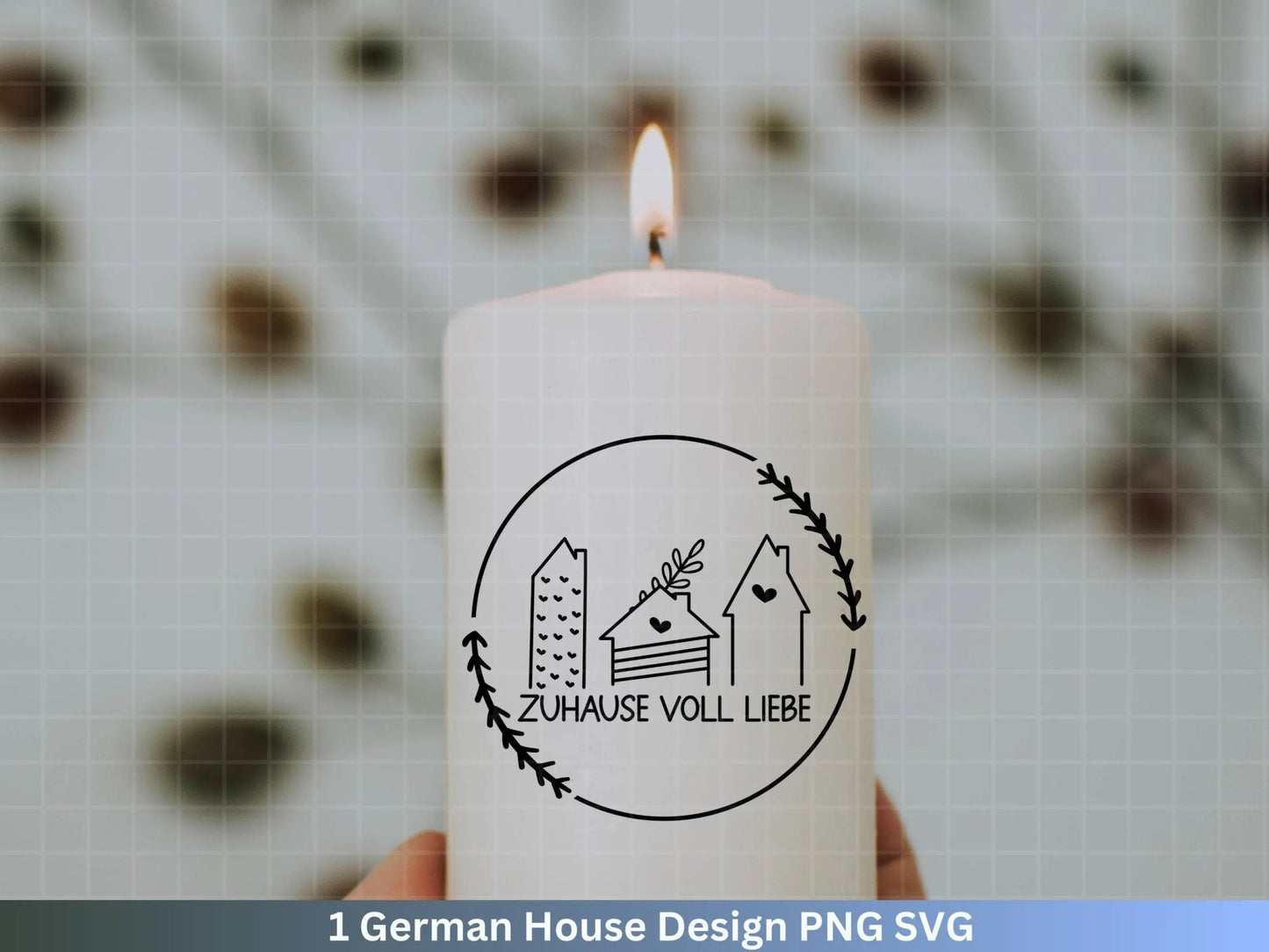 Plotterdatei Zuhause voll Liebe Svg, Home Svg, deutsche Sprüche Zuhause, Home Deko Svg, Cricut Plotterdateien , DIY , Häuser svg - EmidaDesign