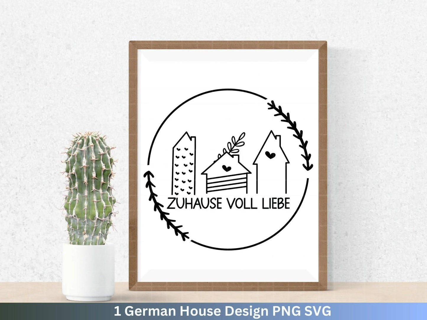 Plotterdatei Zuhause voll Liebe Svg, Home Svg, deutsche Sprüche Zuhause, Home Deko Svg, Cricut Plotterdateien , DIY , Häuser svg - EmidaDesign