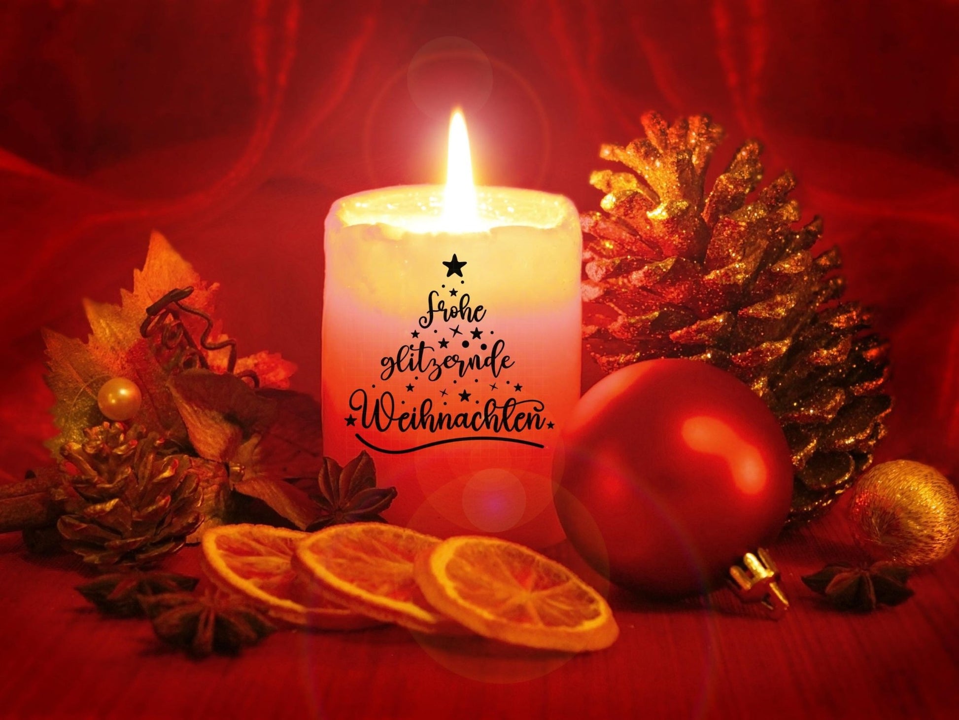 Stumpenkerzen Weihnachten PDF - Kerzentattoo Vorlage - Kerzensticker - Weihnachtszauber - Adventskerzen - Winterlicht - Rub ons Weihnachten - EmidaDesign