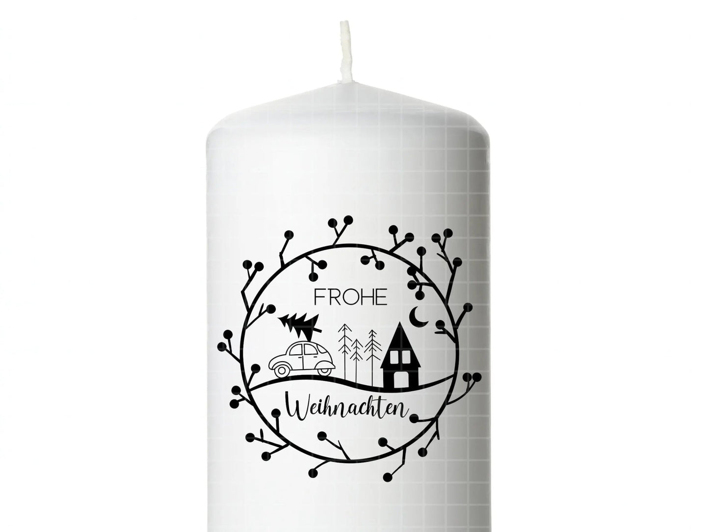 Stumpenkerzen Weihnachten PDF Vorlage - Kerzentattoo Kerzensticker - Weihnachtszauber - Adventskerzen - Winterlicht - Große Kerzen gestalten - EmidaDesign