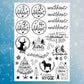 Stumpenkerzen Weihnachten PDF Vorlage - Kerzentattoo Kerzensticker - Weihnachtszauber - Adventskerzen - Winterlicht - Große Kerzen gestalten - EmidaDesign