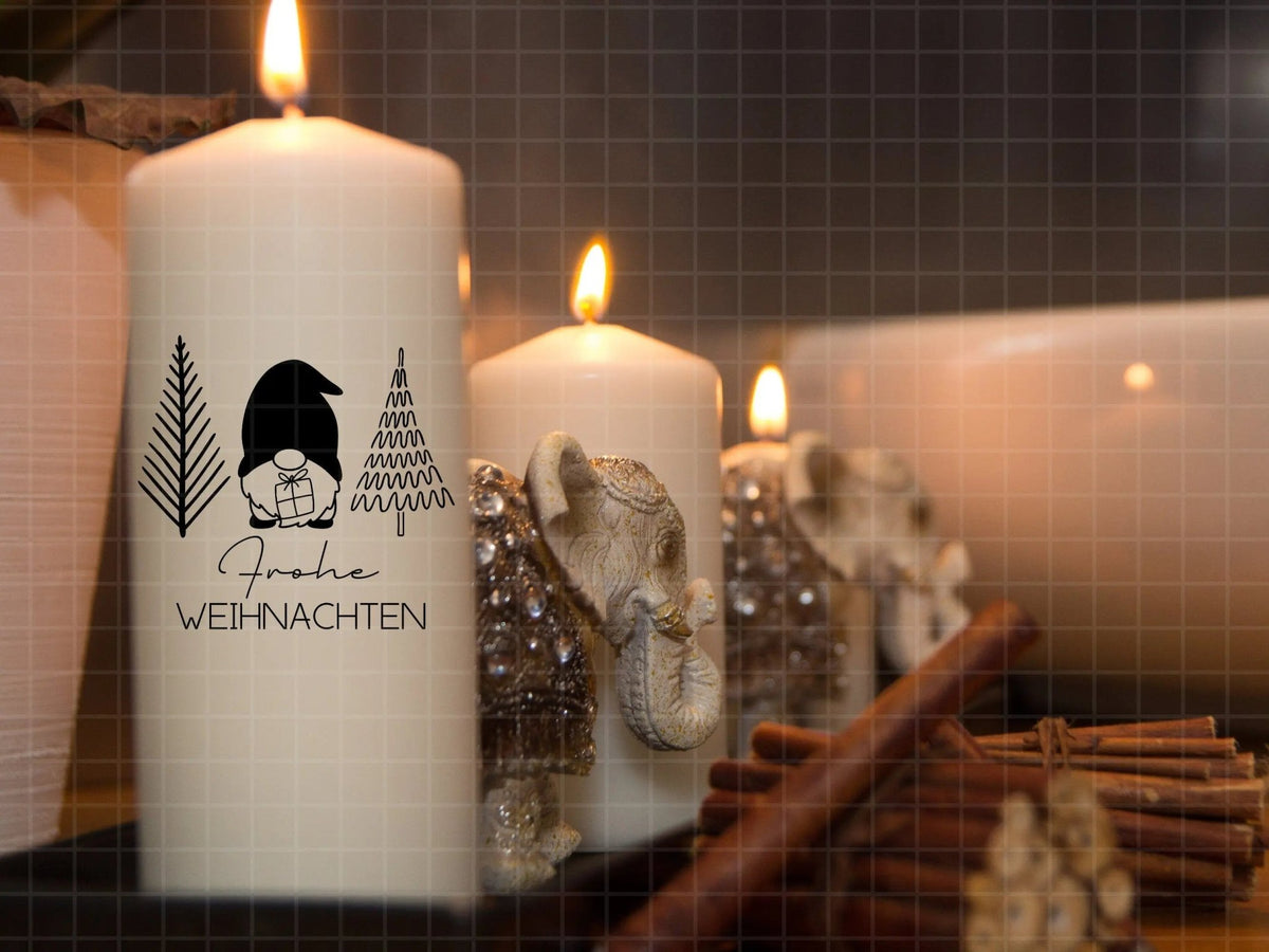Stumpenkerzen Weihnachten PDF Vorlage kaufen