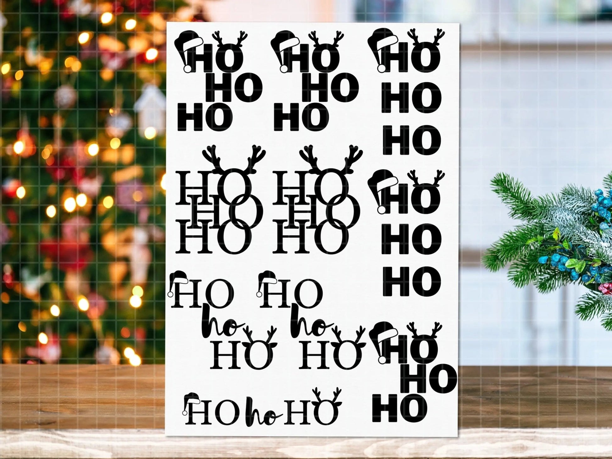 Stumpenkerzen Weihnachten PDF Vorlage - Kerzentattoo Kerzensticker - Weihnachtszauber - Adventskerzen - Winterlicht - Große Kerzen gestalten - EmidaDesign