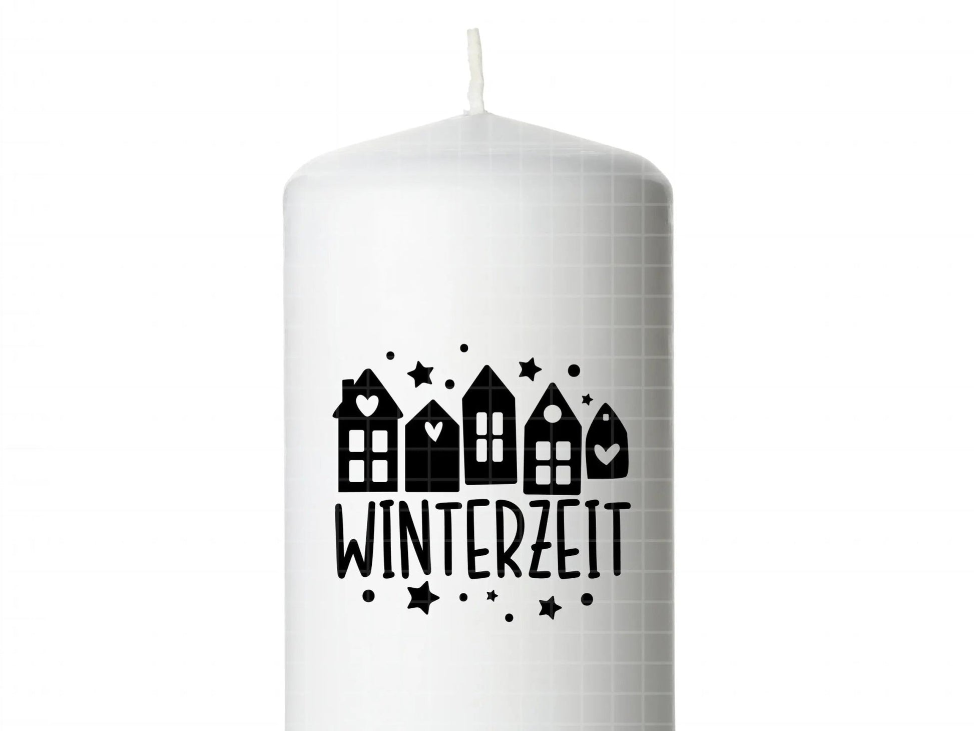 Stumpenkerzen Weihnachten PDF Vorlage - Kerzentattoo Kerzensticker - Weihnachtszauber - Hallo Winter - Winterlicht - Große Kerzen gestalten - EmidaDesign