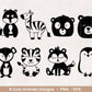 Süße Tiere Plotterdatei - Bär Silhouette - Tiger Clipart - Vinyl Laser Cut Tiere - Zebra svg - Pinguin svg - Baby Tiere - Cricut - EmidaDesign