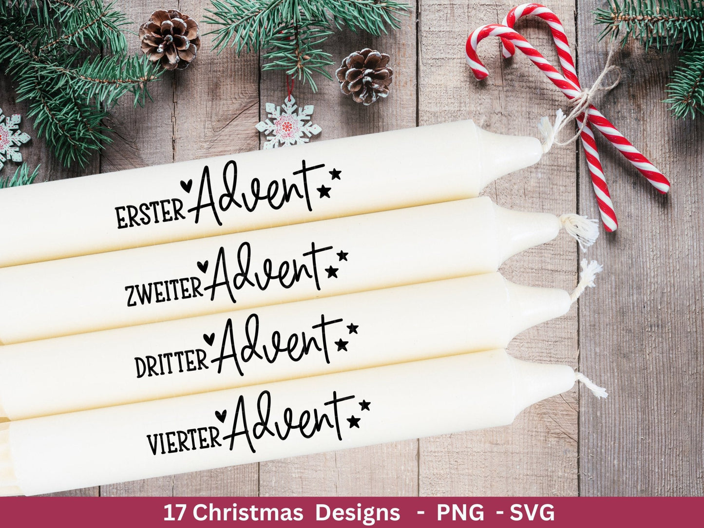 Weihnachten Plotterdatei Svg Png - Plotterdatei Advent - Schriftzüge Weihnachten deutsch - Silhouette Cricut - Adventszahlen svg - Wichtel - EmidaDesign