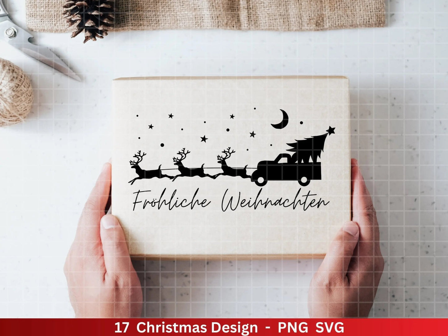 Weihnachten Plotterdatei Svg Png - Plotterdatei Advent - Schriftzüge Weihnachten deutsch - Silhouette Cricut Download - Weihnachtshäuser - EmidaDesign