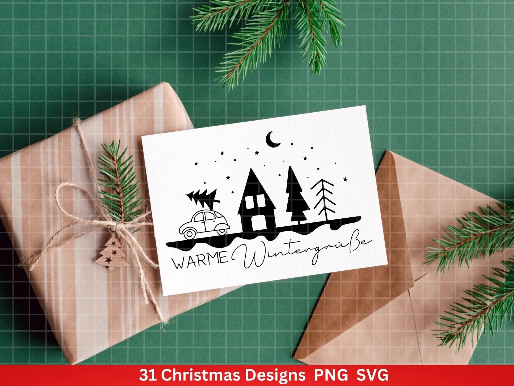 Weihnachten Plotterdatei Svg Png - Plotterdatei Advent - Schriftzüge Weihnachten deutsch - Silhouette Cricut Download - Weihnachtshäuser - EmidaDesign