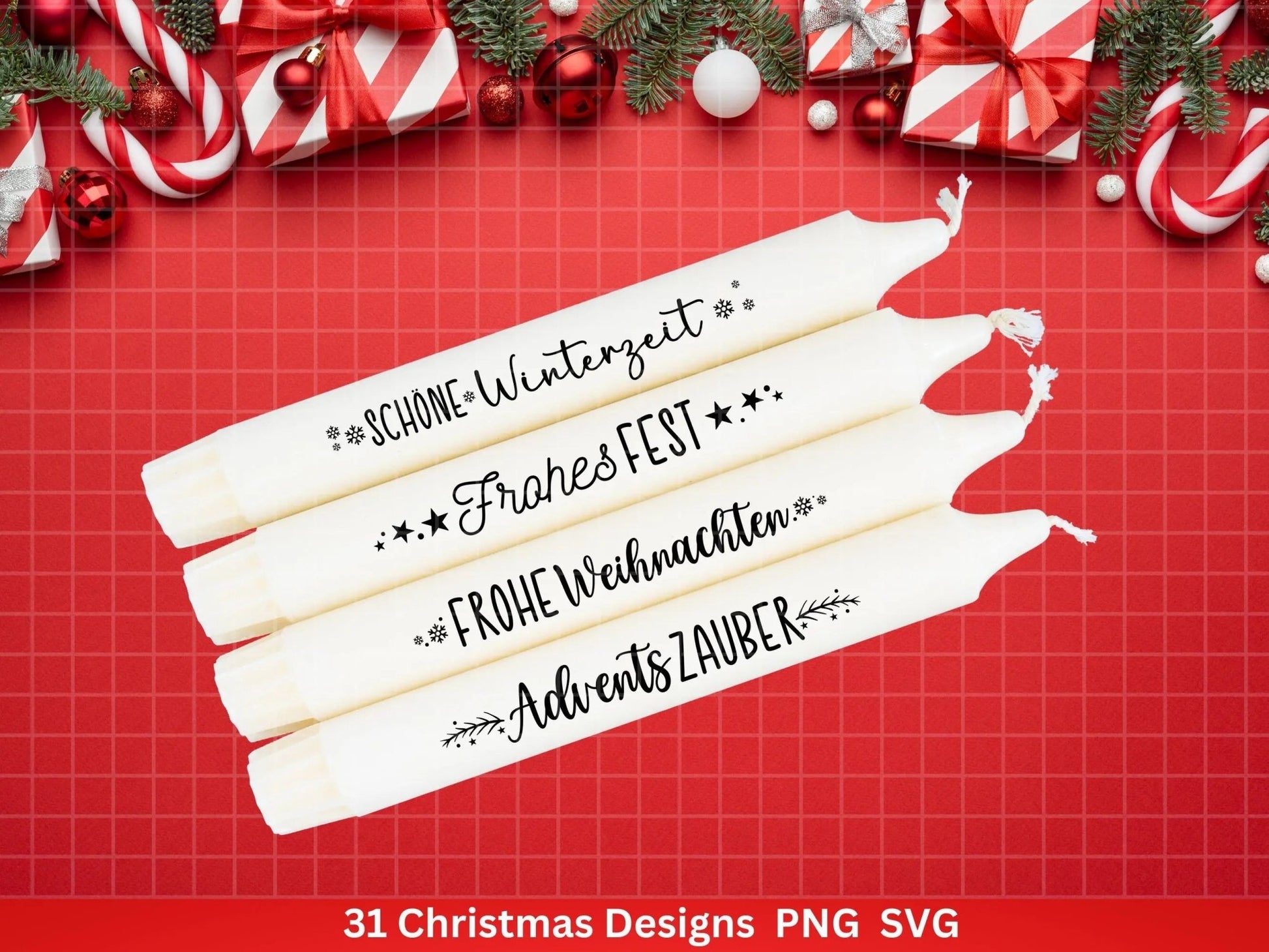 Weihnachten Plotterdatei Svg Png - Plotterdatei Advent - Schriftzüge Weihnachten deutsch - Silhouette Cricut Download - Weihnachtshäuser - EmidaDesign