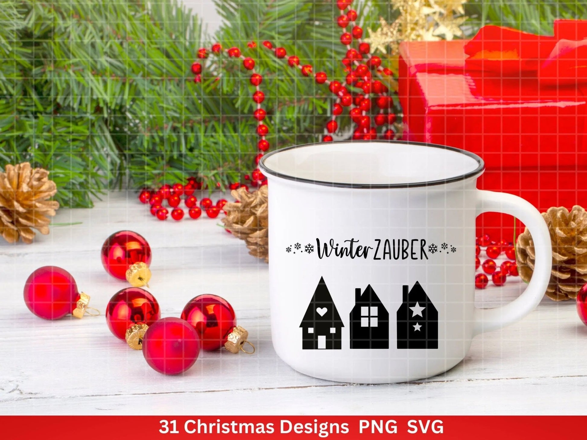 Weihnachten Plotterdatei Svg Png - Plotterdatei Advent - Schriftzüge Weihnachten deutsch - Silhouette Cricut Download - Weihnachtshäuser - EmidaDesign