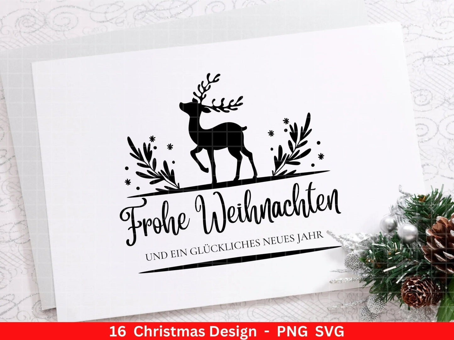 Weihnachten Plotterdatei Svg Png - Plotterdatei Advent - Schriftzüge Weihnachten deutsch - Silhouette Cricut Download - Weihnachtshäuser - EmidaDesign