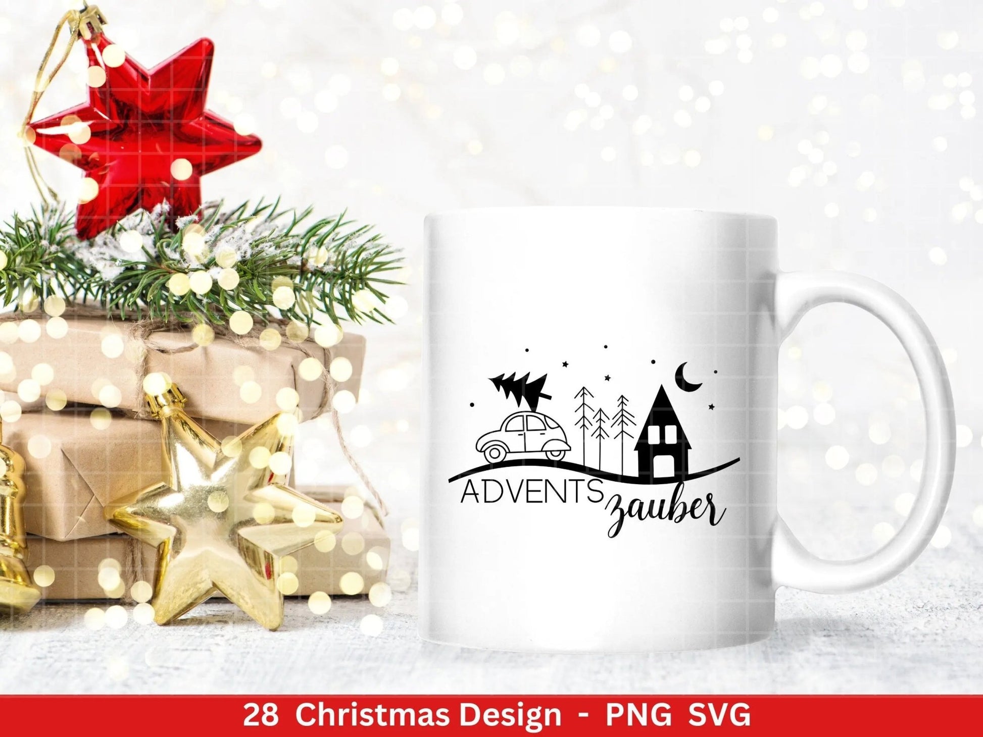 Weihnachten Plotterdatei Svg Png - Plotterdatei Advent - Schriftzüge Weihnachten deutsch - Silhouette Cricut Download - Weihnachtshäuser - EmidaDesign