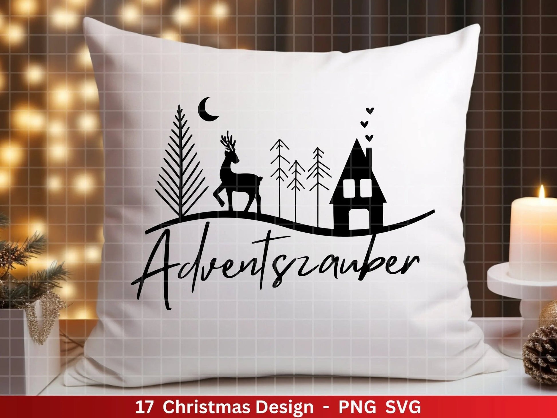 Weihnachten Plotterdatei Svg Png - Plotterdatei Advent - Schriftzüge Weihnachten deutsch - Silhouette Cricut Download - Weihnachtshäuser - EmidaDesign