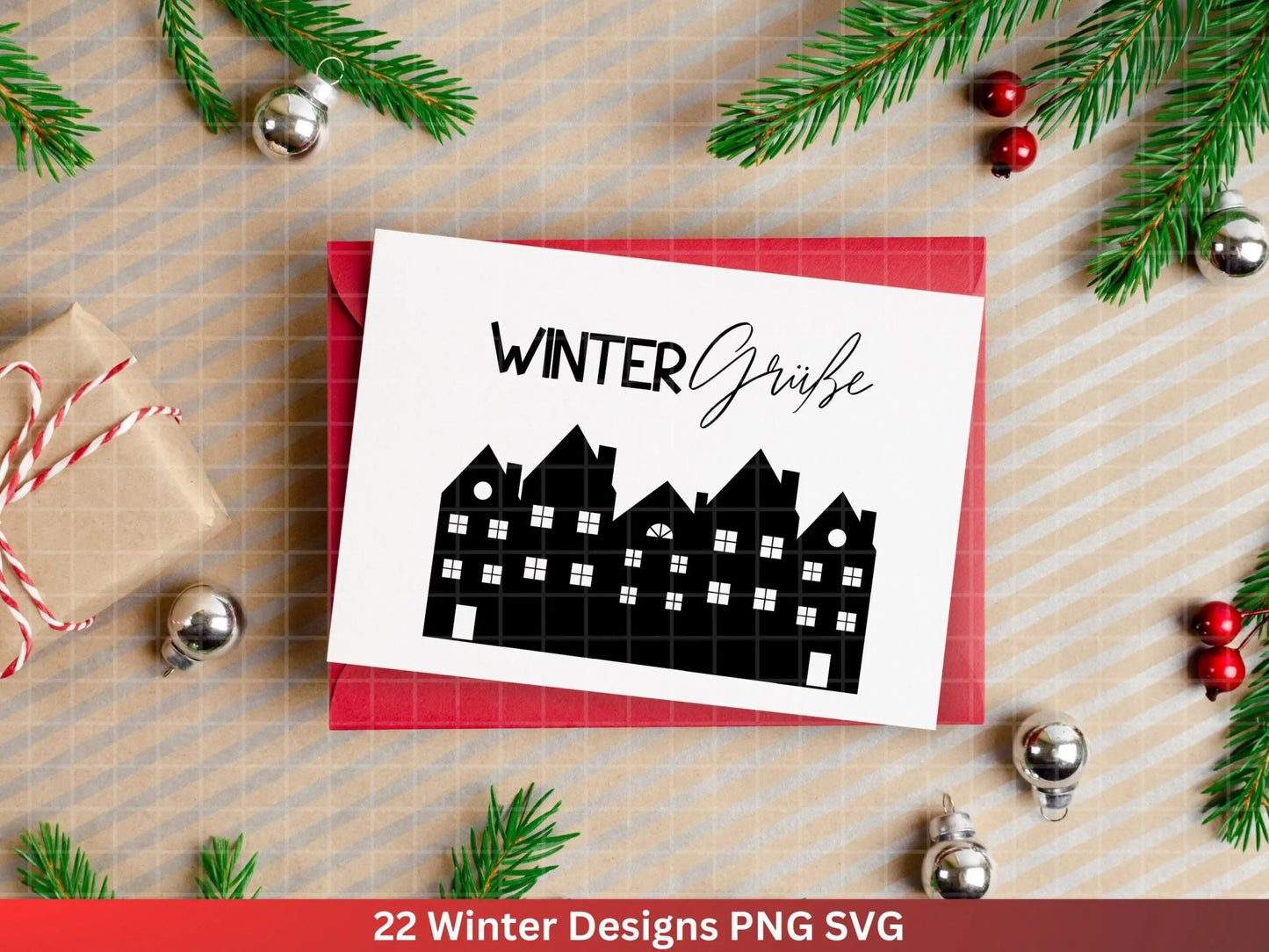 Weihnachten Plotterdatei Svg Png - Plotterdatei Hallo Winter - Schriftzüge Weihnachten deutsch - Silhouette Cricut Download - Weihnachten - EmidaDesign