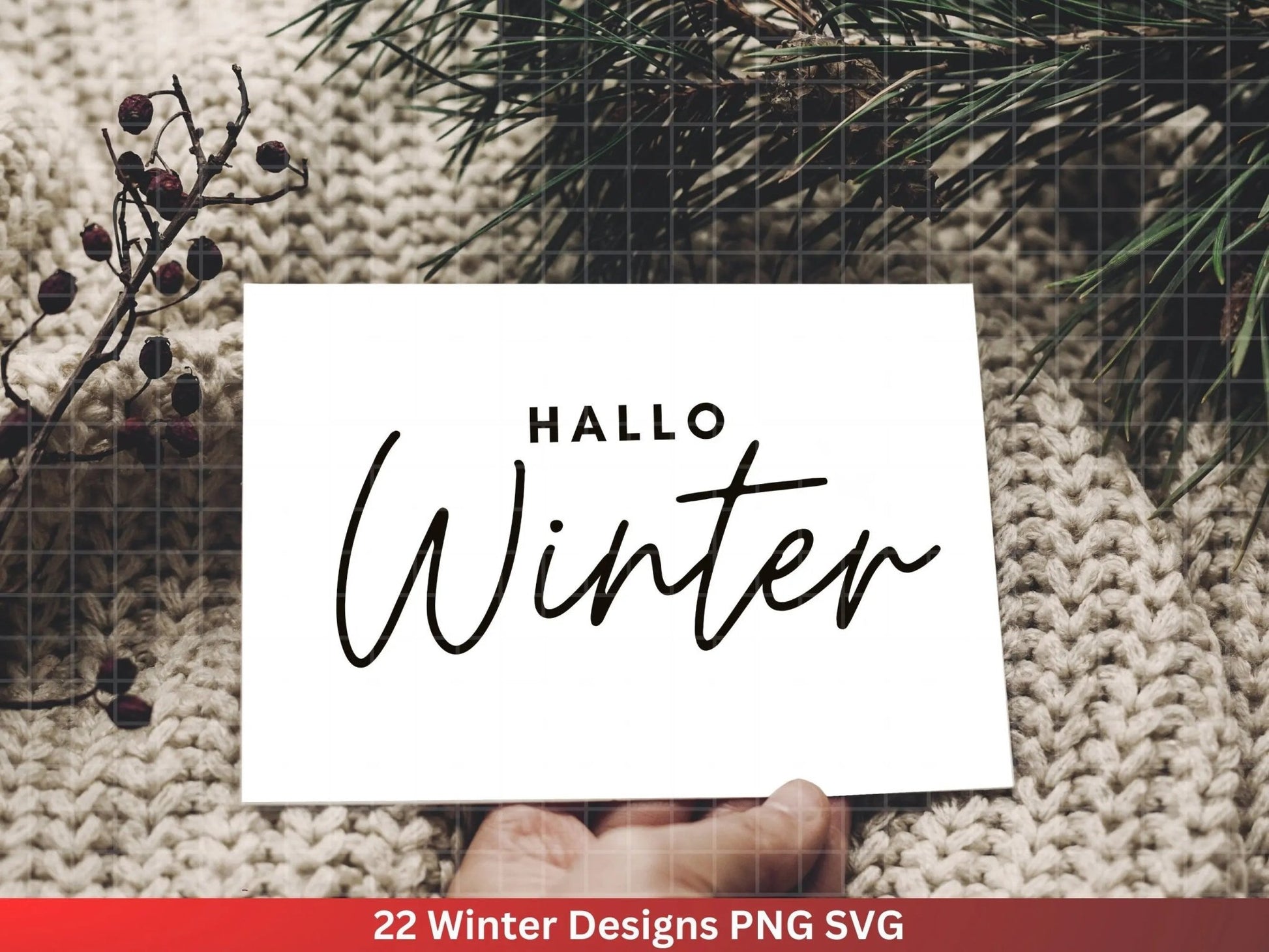 Weihnachten Plotterdatei Svg Png - Plotterdatei Hallo Winter - Schriftzüge Weihnachten deutsch - Silhouette Cricut Download - Weihnachten - EmidaDesign