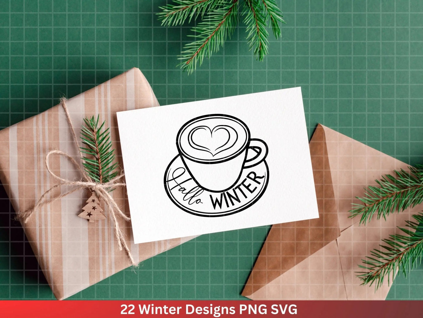 Weihnachten Plotterdatei Svg Png - Plotterdatei Hallo Winter - Schriftzüge Weihnachten deutsch - Silhouette Cricut Download - Weihnachten - EmidaDesign