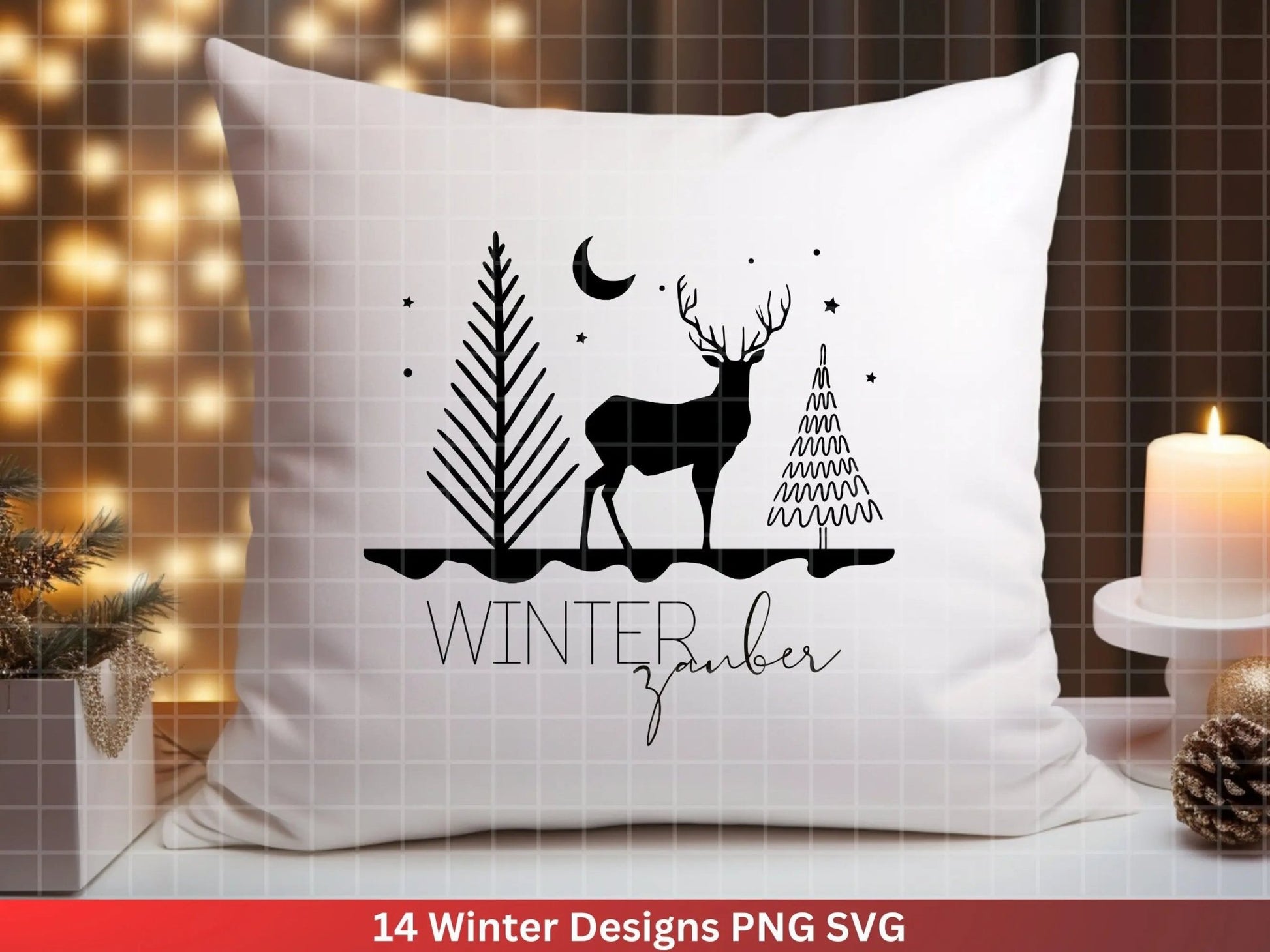 Weihnachten Plotterdatei Svg Png - Plotterdatei Hallo Winter - Schriftzüge Weihnachten deutsch - Silhouette Cricut Download - Weihnachten - EmidaDesign