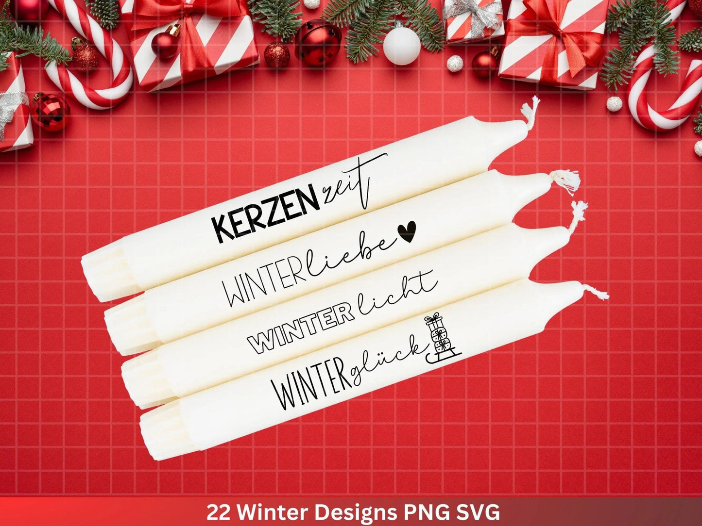 Weihnachten Plotterdatei Svg Png - Plotterdatei Hallo Winter - Schriftzüge Weihnachten deutsch - Silhouette Cricut Download - Weihnachten - EmidaDesign