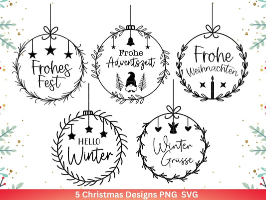 Weihnachten Plotterdatei Svg Png - Plotterdatei Home - Schriftzüge Weihnachten deutsch - Silhouette Cricut Download - Weihnachtsgeschenk - EmidaDesign