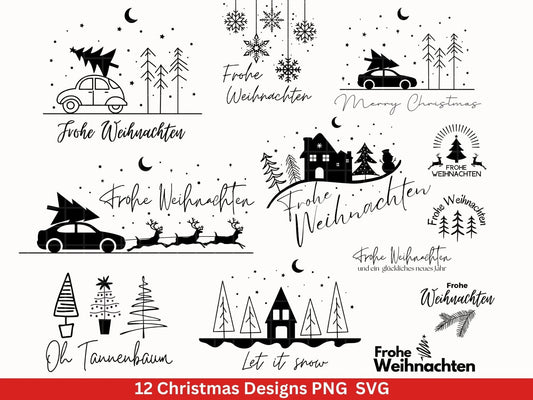 Weihnachten Plotterdatei Svg Png - Plotterdatei Home - Schriftzüge Weihnachten deutsch - Silhouette Cricut Download - Weihnachtsgeschenk - EmidaDesign