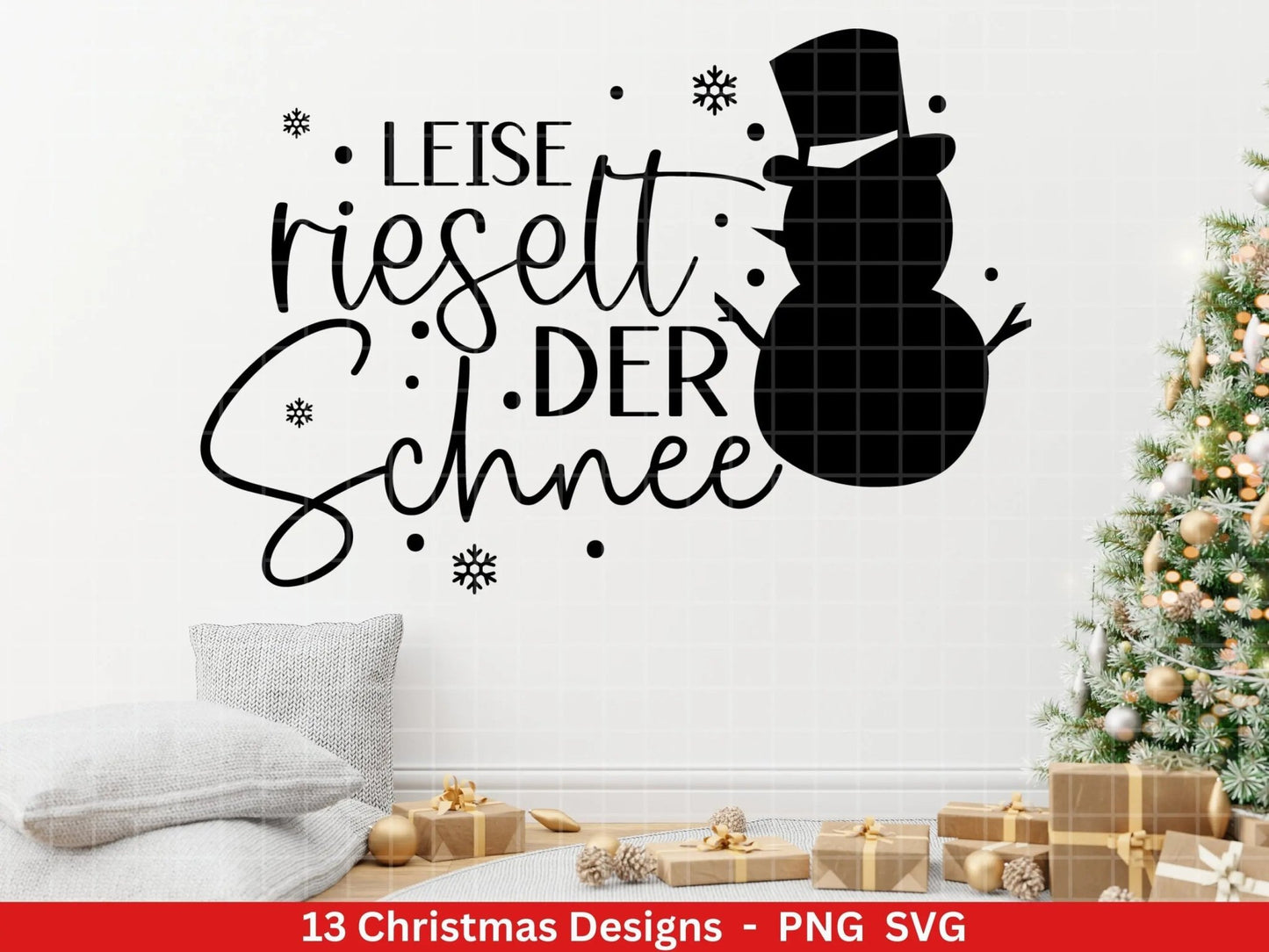 Weihnachten Plotterdatei Svg Png - Plotterdatei Home - Schriftzüge Weihnachten deutsch - Silhouette Cricut Download - Weihnachtshäuser - EmidaDesign