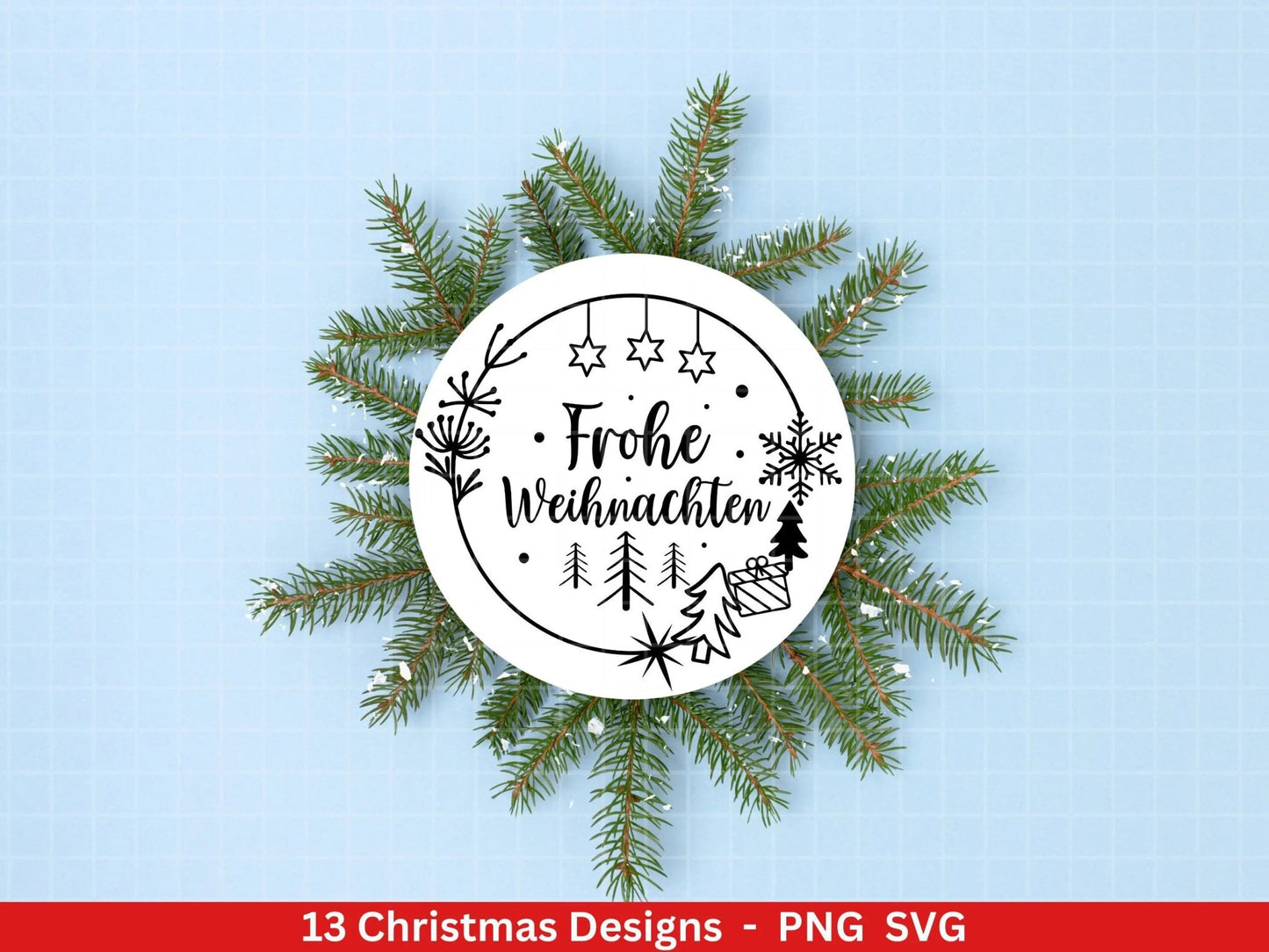 Weihnachten Plotterdatei Svg Png - Plotterdatei Home - Schriftzüge Weihnachten deutsch - Silhouette Cricut Download - Weihnachtshäuser - EmidaDesign