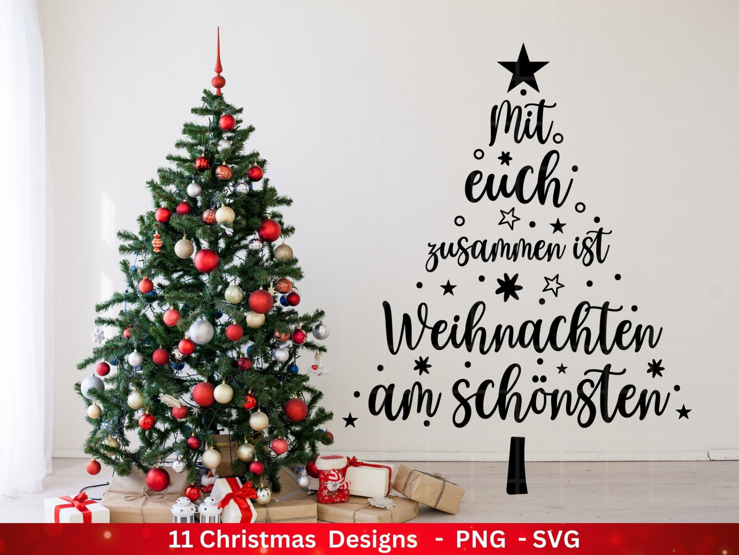 Weihnachten Plotterdatei Svg Png - Plotterdatei Home - Schriftzüge Weihnachten deutsch - Silhouette Cricut Download - Weihnachtshäuser - EmidaDesign