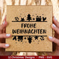 Weihnachten Plotterdatei Svg Png - Plotterdatei Home - Schriftzüge Weihnachten deutsch - Silhouette Cricut Download - Weihnachtshäuser - EmidaDesign