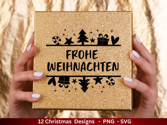 Weihnachten Plotterdatei Svg Png - Plotterdatei Home - Schriftzüge Weihnachten deutsch - Silhouette Cricut Download - Weihnachtshäuser - EmidaDesign