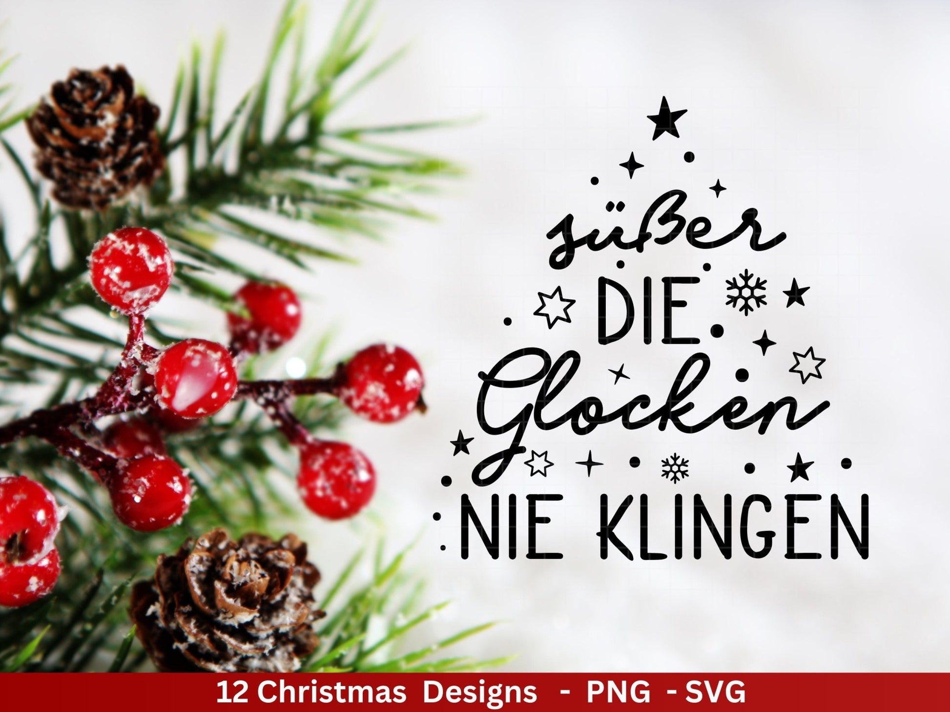 Weihnachten Plotterdatei Svg Png - Plotterdatei Home - Schriftzüge Weihnachten deutsch - Silhouette Cricut Download - Weihnachtshäuser - EmidaDesign