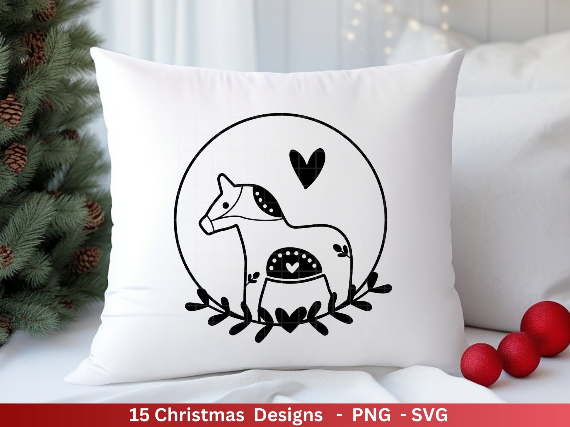 Weihnachten Plotterdatei Svg Png - Plotterdatei Home - Schriftzüge Weihnachten deutsch - Silhouette Cricut Download - Weihnachtshäuser - EmidaDesign