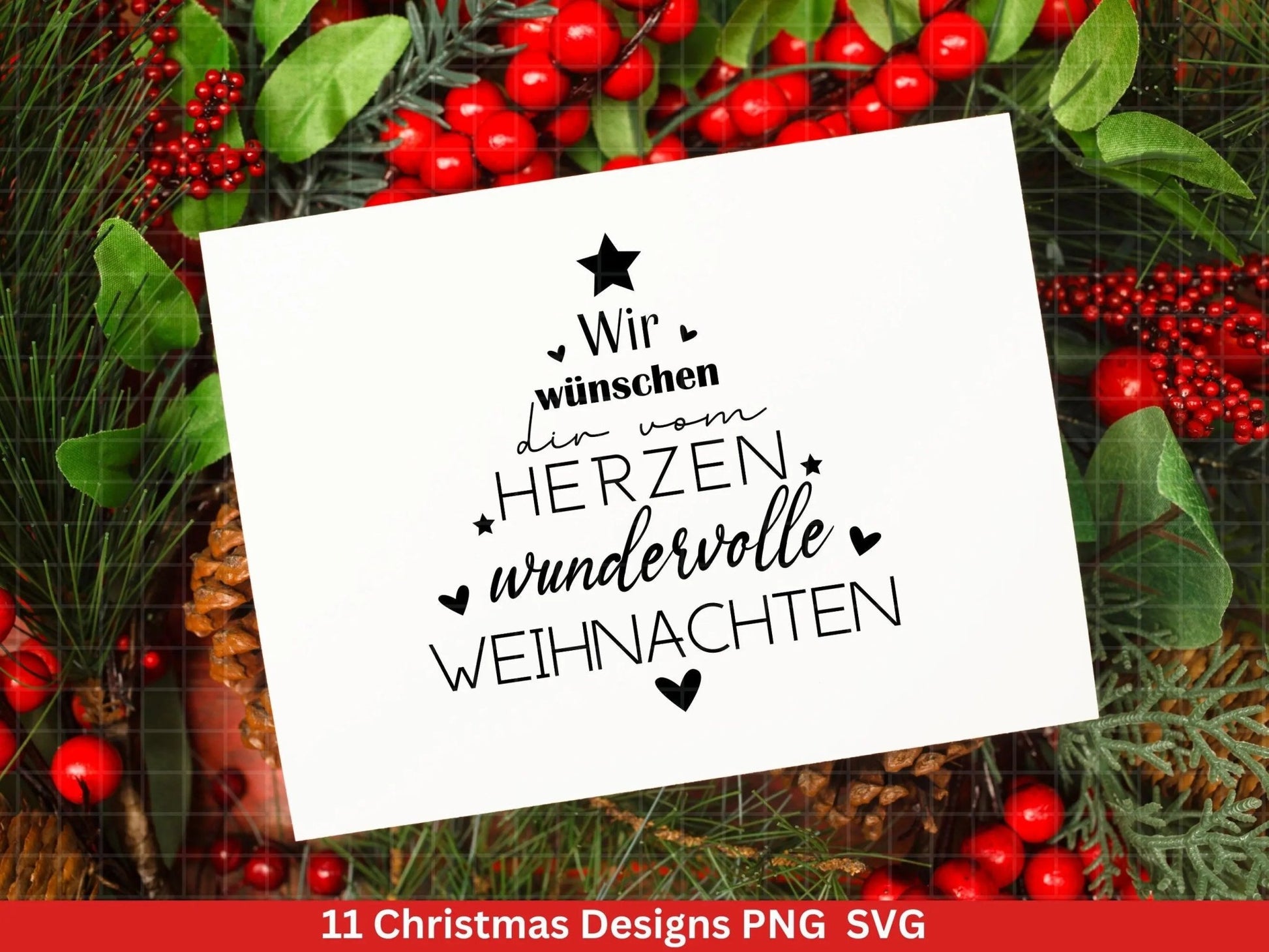 Weihnachten Plotterdatei Svg Png - Plotterdatei Home - Schriftzüge Weihnachten deutsch - Silhouette Cricut Download - Weihnachtshäuser - EmidaDesign