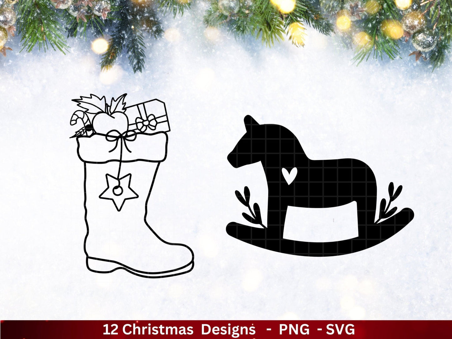 Weihnachten Plotterdatei Svg Png - Plotterdatei Home - Schriftzüge Weihnachten deutsch - Silhouette Cricut Download - Weihnachtshäuser - EmidaDesign