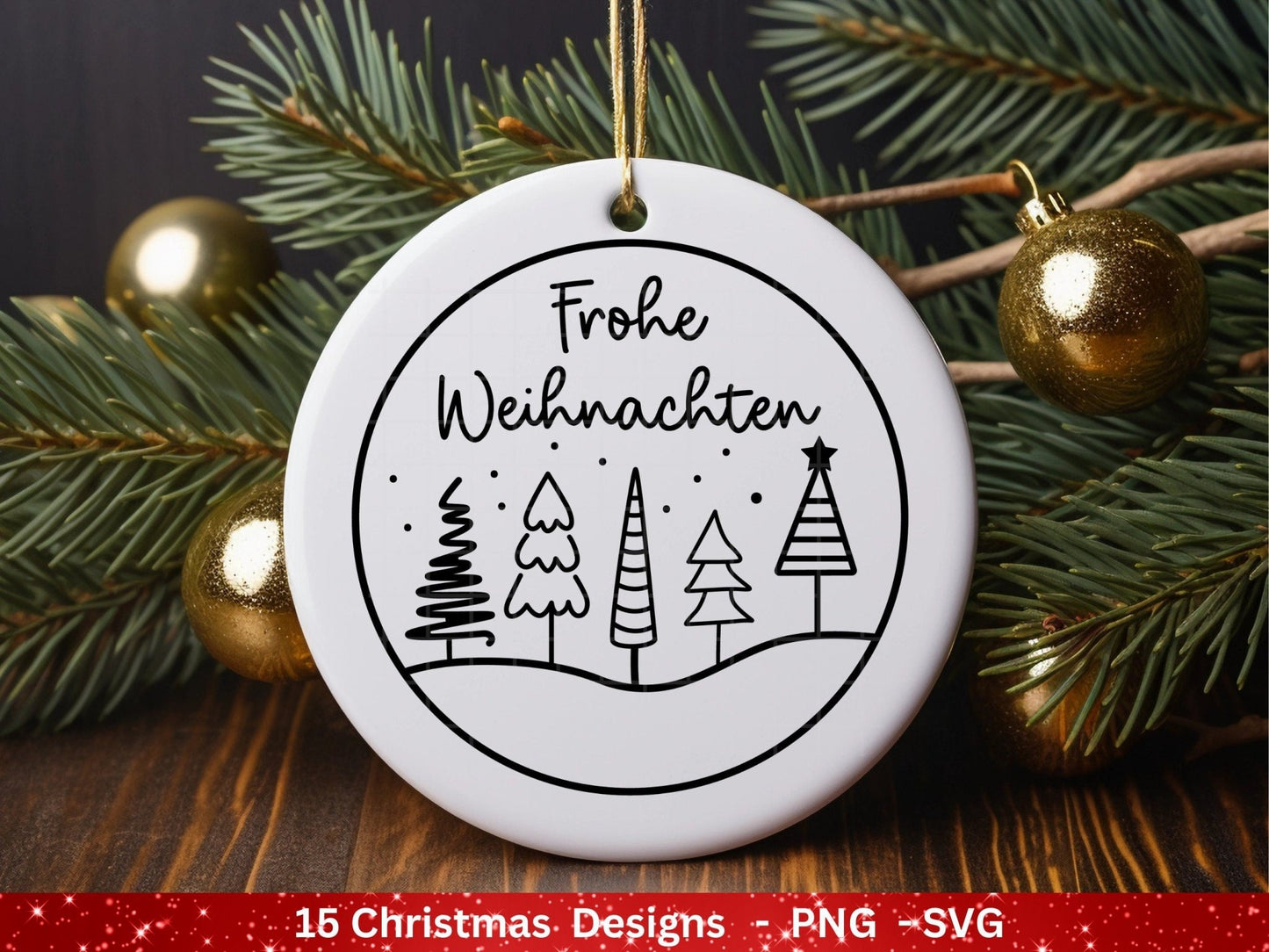 Weihnachten Plotterdatei Svg Png - Plotterdatei Home - Schriftzüge Weihnachten deutsch - Silhouette Cricut Download - Weihnachtshäuser - EmidaDesign