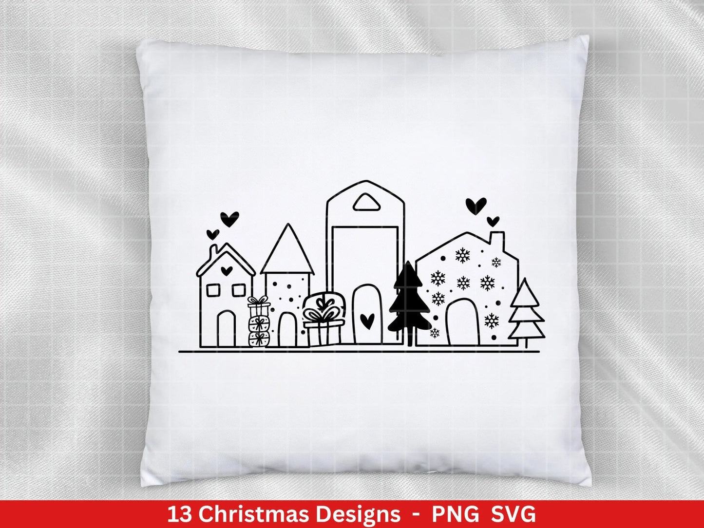 Weihnachten Plotterdatei Svg Png - Plotterdatei Home - Schriftzüge Weihnachten deutsch - Silhouette Cricut Download - Weihnachtshäuser - EmidaDesign