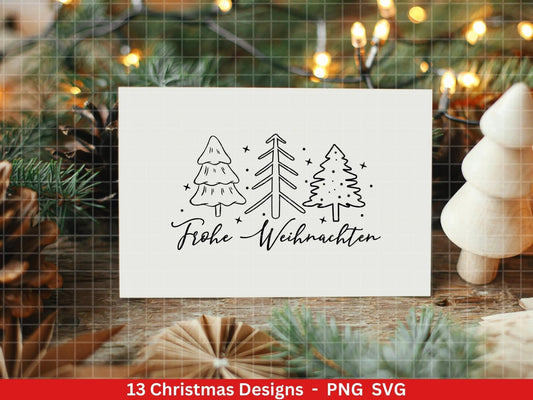 Weihnachten Plotterdatei Svg Png - Plotterdatei Home - Schriftzüge Weihnachten deutsch - Silhouette Cricut Download - Weihnachtshäuser - EmidaDesign