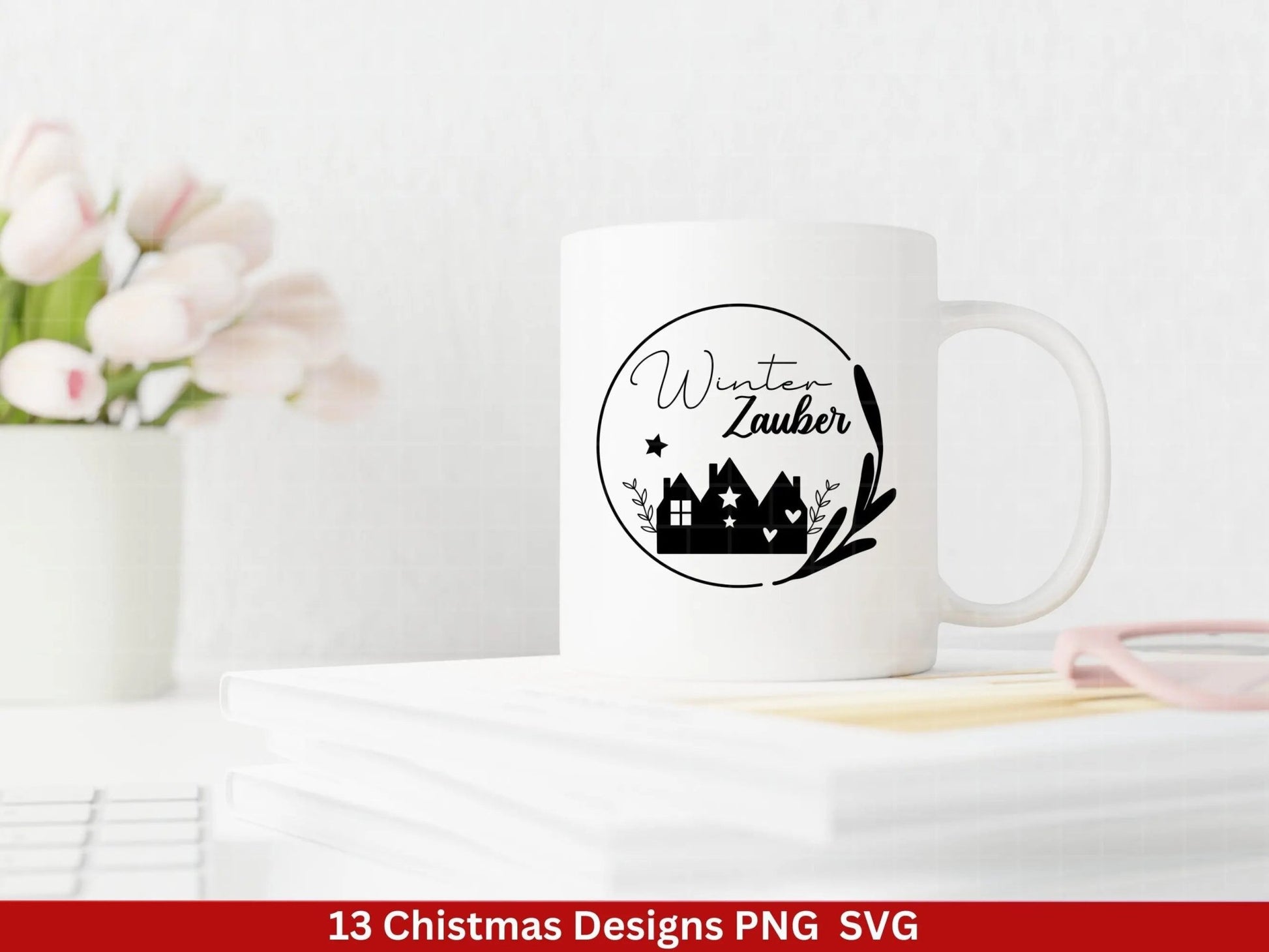 Weihnachten Plotterdatei Svg Png - Plotterdatei Home - Schriftzüge Weihnachten deutsch - Silhouette Cricut Download - Weihnachtshäuser - EmidaDesign