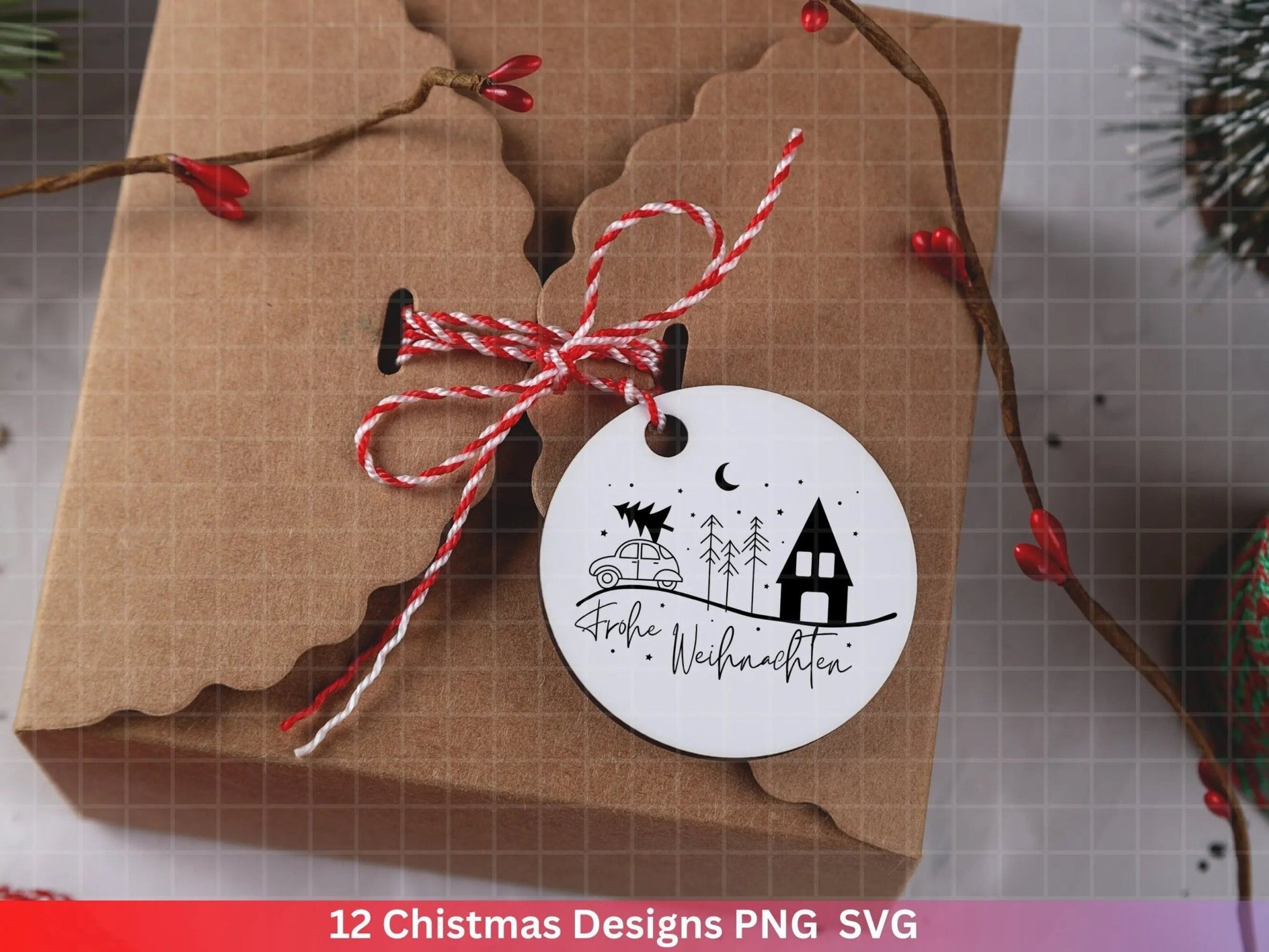 Weihnachten Plotterdatei Svg Png - Plotterdatei Home - Schriftzüge Weihnachten deutsch - Silhouette Cricut Download - Weihnachtshäuser - EmidaDesign