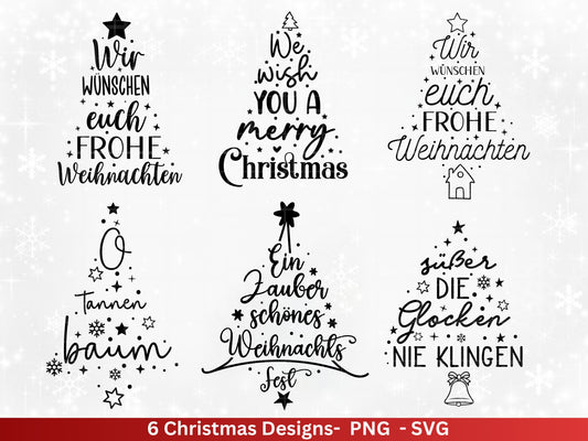 Weihnachten Plotterdatei Svg Png - Plotterdatei Home - Schriftzüge Weihnachten deutsch - Silhouette Cricut - Tannenbaum svg Geschenk - EmidaDesign