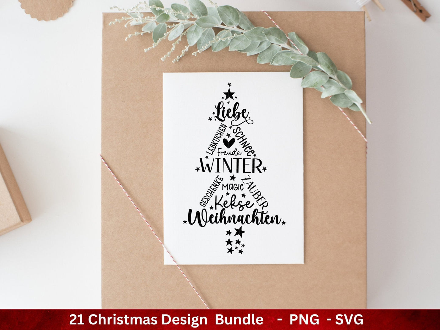 Weihnachten Plotterdatei Svg Png - Plotterdatei Tannenbaum - Schriftzüge Weihnachten deutsch - Silhouette Cricut - Frohe Weihnachten svg - EmidaDesign